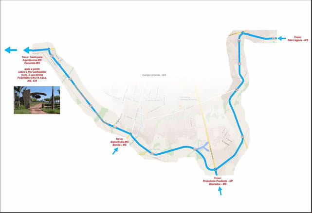 Fazenda Gruta Azul - Mapa